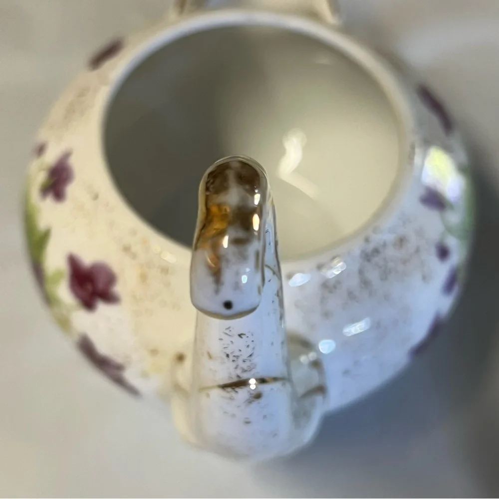 Vintage Floral Lefton China Creamer